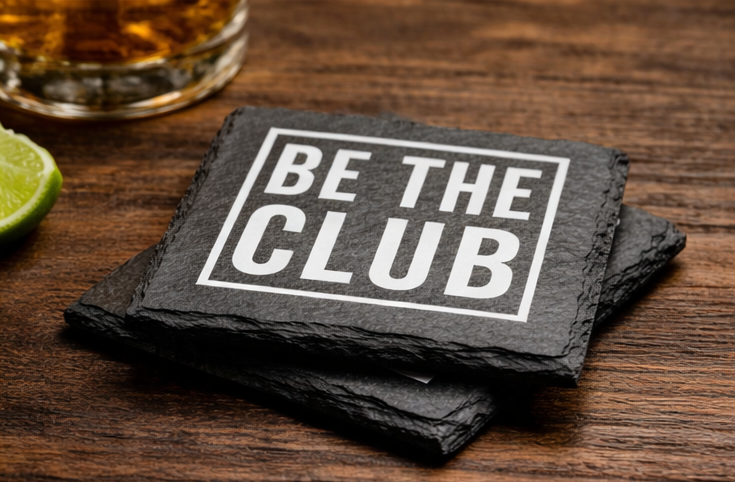 Slate Coaster — Box Logo